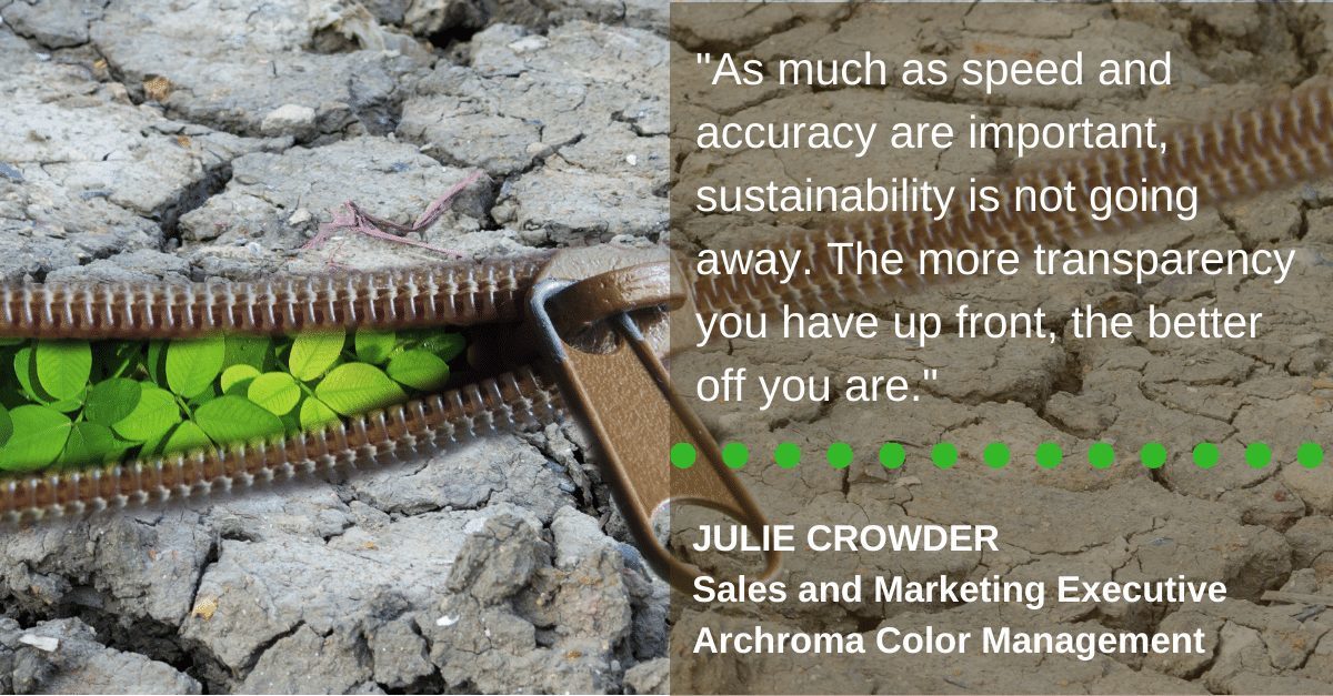 Cita de sostenibilidad de Julie Crowder