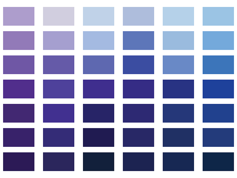 tavolozza di colori viola