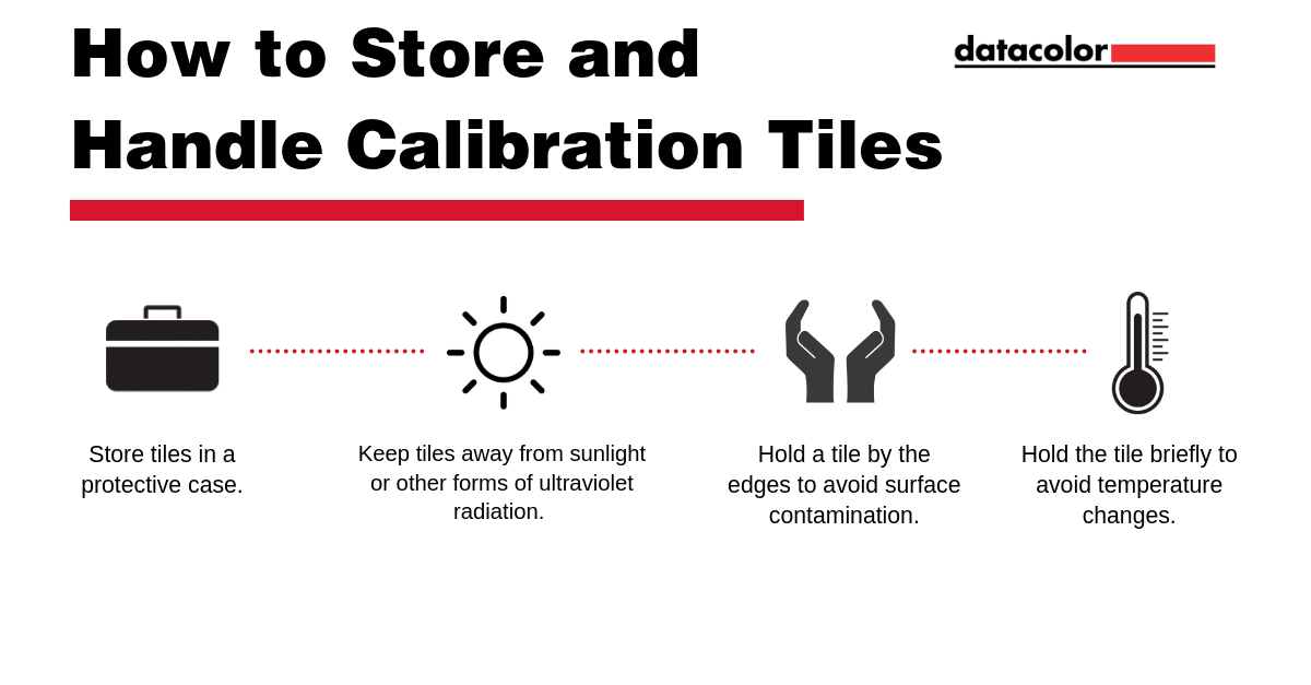how to store and handle your datacolor calibration tiles