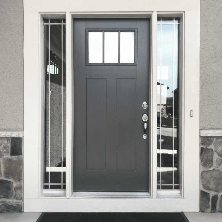 Grey front door