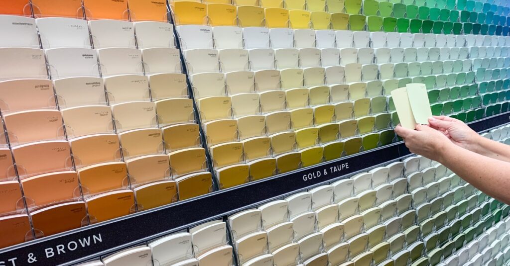choosing paint chips